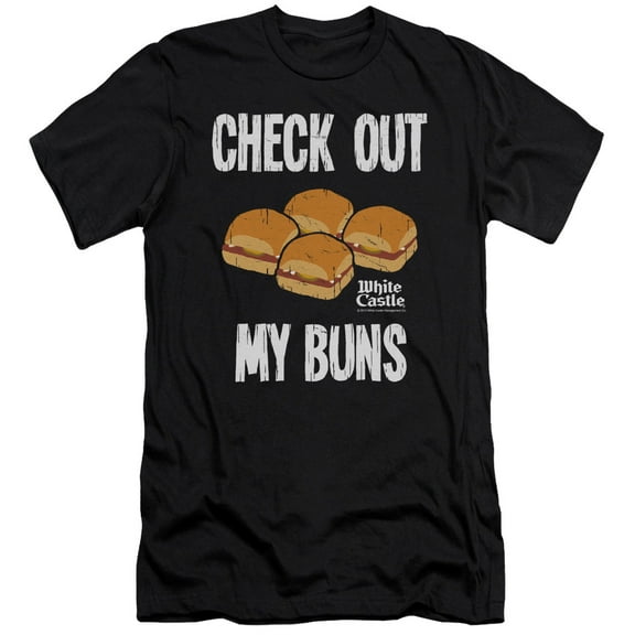White Castle My Buns S/S Adult 30/1 T-Shirt Black