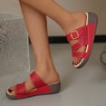thumbnail image 4 of Censtreet Women’s Flat Trendy Dressy Womans Summer Wedge Sandals with Comfortable Flatform Arch Support Walking Outdoor, 4 of 8