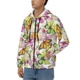 thumbnail image 3 of Naloa Butterflies2 Men’s Hoodies, Zip up Hoodie, Sweatshirts,Hoodies for Men Sizes S-3XL-Large, 3 of 5