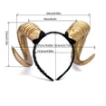 thumbnail image 3 of Halloween Ram Horns Headband Hair Hoop Cosplay Festival Headpiece Christmas Masquerade Party Headdress ANGGREK EB1010, 3 of 6