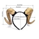 thumbnail image 5 of Diadema con cuernos de carnero para Halloween, aro para el pelo, tocado para fiesta de disfraces de Navidad, tocado para fiesta, 5 of 6