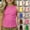 Hot Pink, variant on Weebloom Kids Girls Tank Top Summer Casual Athletic Racerback Crewneck Sleeveless Undershirts Tops Dance Workout Yoga Shirts Shirts 4-14 Years