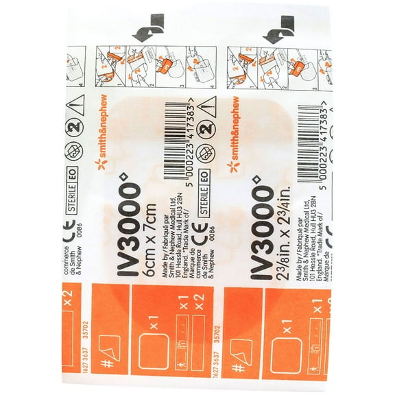 Smith & Nephew 66024007 IV3000 Catheter Dressing 2-3/8 in. x 2 in. (Pack of 3)