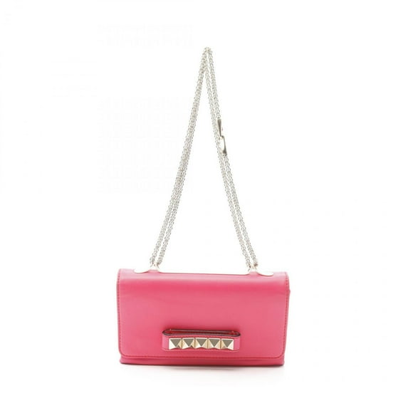 Pre-Owned Valentino shoulder bag, leather, women's, pink, IW2B0975NAP (Fair)