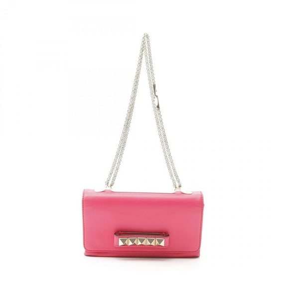Pre-Owned Valentino shoulder bag, leather, women's, pink, IW2B0975NAP (Fair)