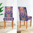 thumbnail image 3 of Yayeee 4 Pack Dining Chair Covers Stretch Parson Chairs Slipcovers Seat Protector, Light Purple Flowers, 3 of 6