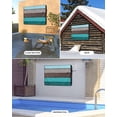 thumbnail image 2 of Outdoor TV Cover 30 to 32 Inch Weatherproof, Farmhouse Rustic Wood Texture Waterproof TV Screen Protector for Outside Decor with Zipper and Pocket 30"L x 19"H&nbsp; , Aqua Blue Grey, 2 of 7