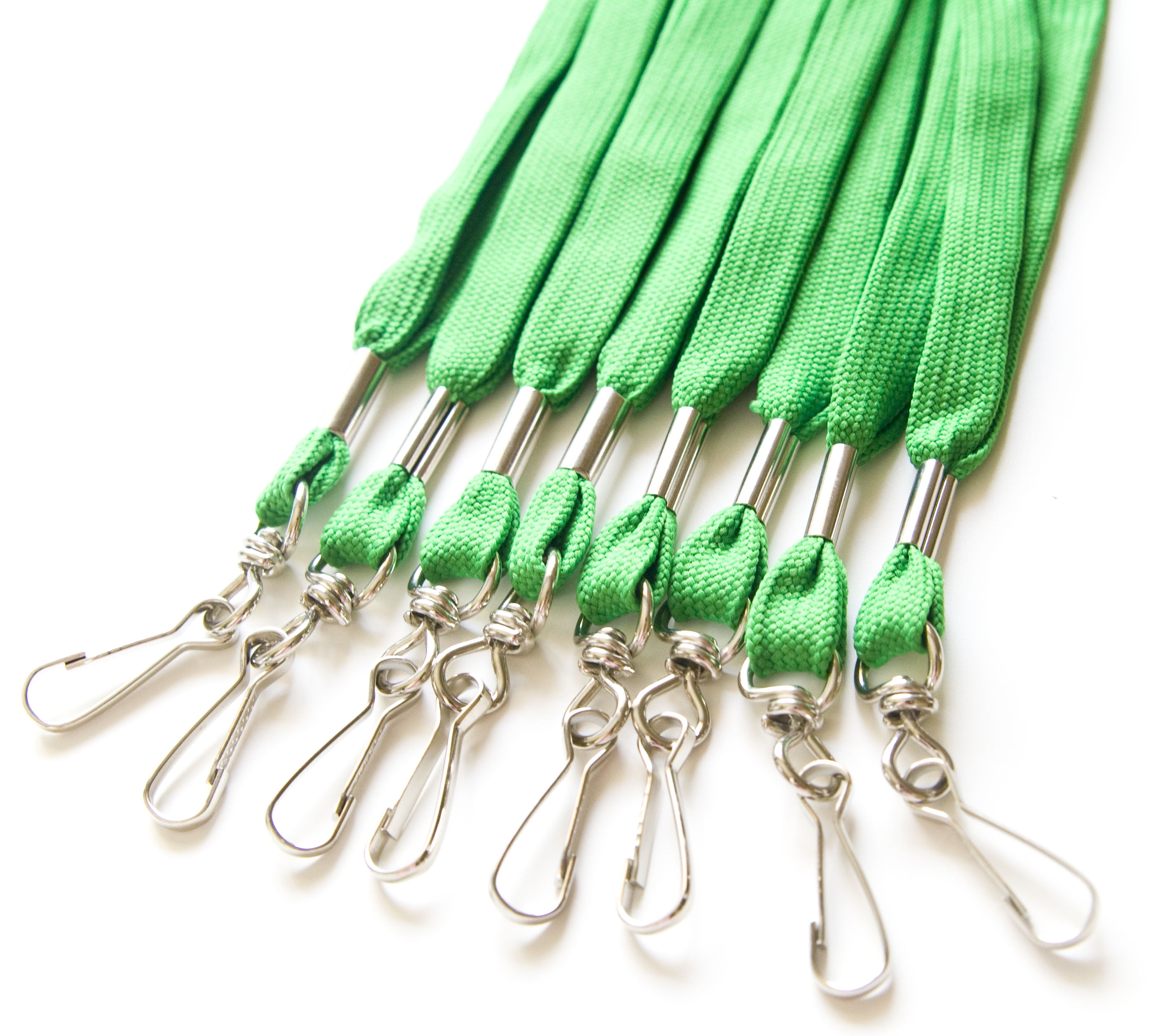 100pcs Flat ID Neck Lanyards for Badges with Swivel J-Hook, Assorted Mix 6 color by OnDepot