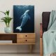 thumbnail image 5 of Qisvanset 12x16 Inch Beluga Whale Panoramic Canvas Wall Art, Marine Animal Scenery Art for Household Wall Decoration, 5 of 8