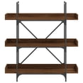 thumbnail image 2 of vidaXL Bookcase 3-Tier Brown Oak 100x33x108.5 cm Engineered Wood, 2 of 5
