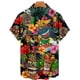 thumbnail image 3 of Camisa Tiki Moai para hombre, ropa con estampado 3D, camisas hawaianas, blusas con gráficos de calaveras de terror de civilización vintage, camisas casuales Y2k Aloha, 3 of 4