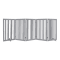 thumbnail image 2 of Unipaws Freestanding Pet Gate 36 inches High 5 Panels, Grey, 2 of 7
