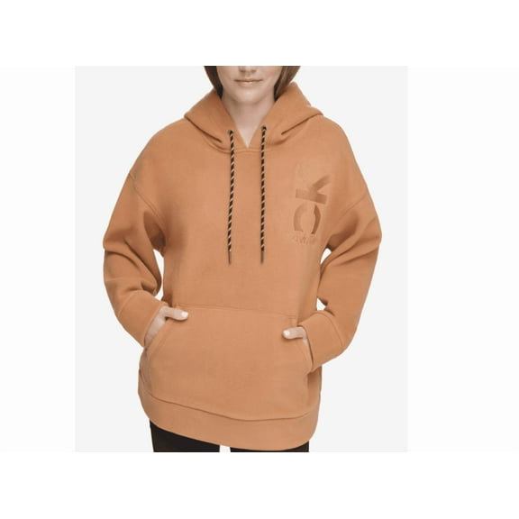 Calvin Klein Performance Women S Embroidered Fleece Hoodie - Burnt Gngr