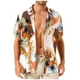 thumbnail image 1 of Hawaiian Shirt For Men, Men's Vintage Button Down Bowling Shirts Short Sleeve Summer Beach Shirt L, 1 of 5