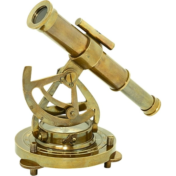 Antique Brass Compass Marine Home/Office Table Decor Antique Survey Transit Telescope Instrument Compass