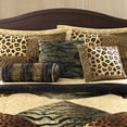 thumbnail image 5 of Lanco Aris Leopard Print 7-Piece Comforter Set, Brown, Black, California King, Fill 100% Polyester, Abstract, 5 of 7