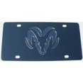 thumbnail image 1 of Dodge Ram Silver Stainless Steel License Plate, 1 of 2