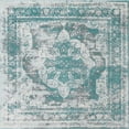 thumbnail image 1 of Unique Loom 3141368 8 x 8 ft. Salle Garnier Sofia Square Rug, Turquoise, 1 of 2