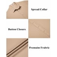 thumbnail image 5 of COOFANDY Short Sleeve Shirts for Men Casual Button Down Summer Shirts Textured Beach Wedding Shirt, 5 of 6