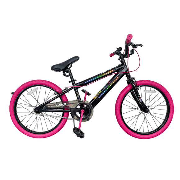 Bicicleta Infantil Kubor NEON Rodada 20 Rosa