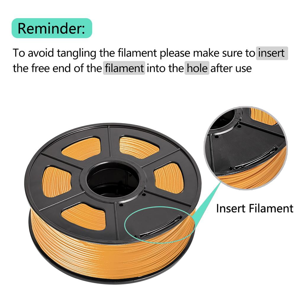 LeeQinersw Sanlu 1.75mm 3D Printing ABS Filament for 3D Printer 3D Pen Low Shrinkage Golden