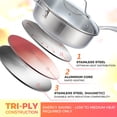 thumbnail image 3 of Mueller Austria - Juego de Ollas y Sarténes de 17 Piezas, Acero Inoxidable, Incluye Cacerolas, Sarténes, Horno Holandés, Olla Versátil, 3 of 5