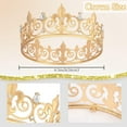 thumbnail image 4 of King Crown - Gold Royal Gift for Birthday, Prince Homecoming, Prom, Halloween Costume - Medieval Accessories, 4 of 7