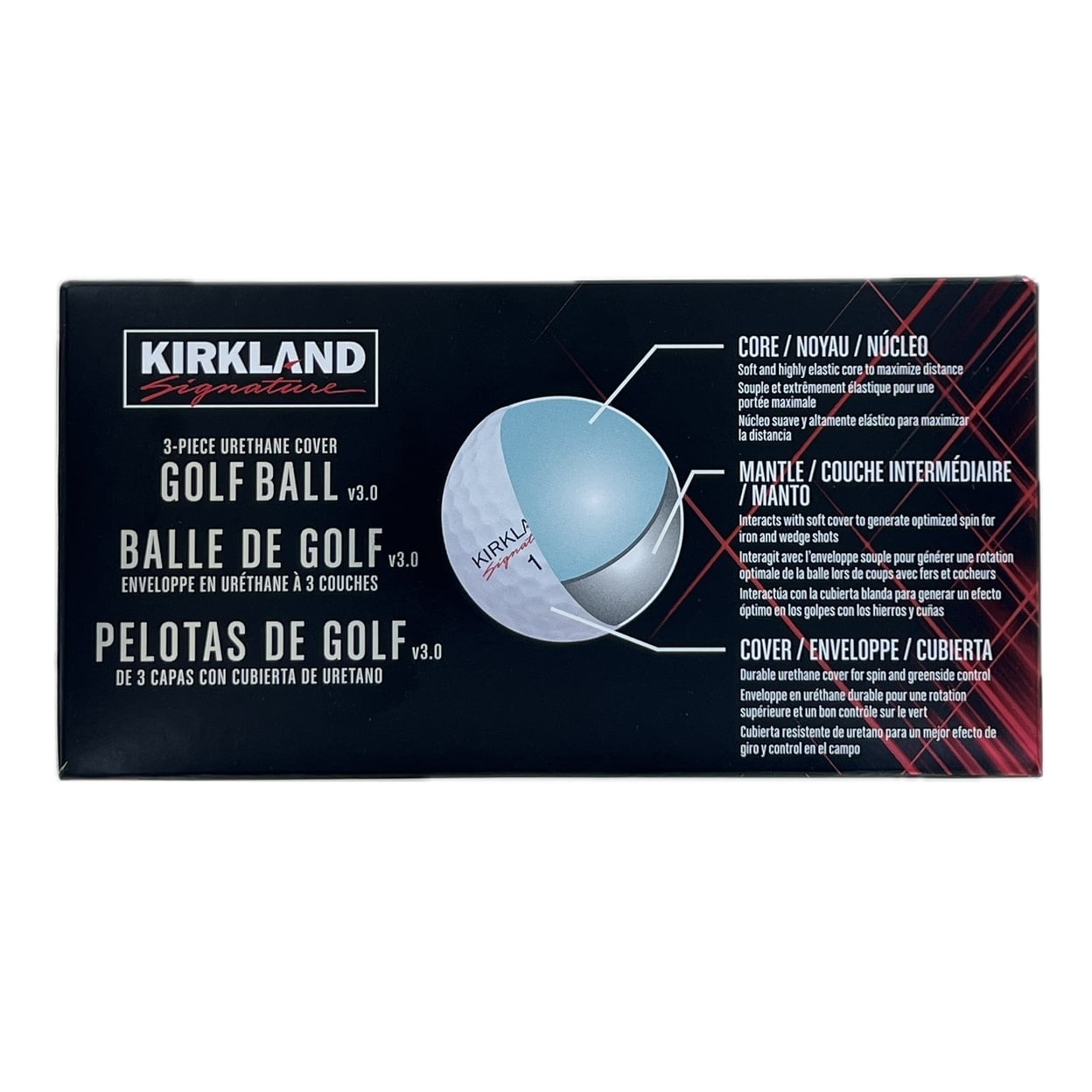 Kirkland Signature 3-Piece Urethan Cover Golf Ball, 24 Balls