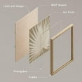 thumbnail image 4 of PixonSign Framed Wall Art Grunge Brown Tropical Island Leaf Posters, Set of 4 Nature Wilderness Wall Decor Prints, Botanical Floral Wall Décor, Adhesive Canvas Print for Bedroom - 12"x16" Natural, 4 of 5