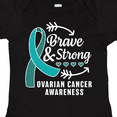 thumbnail image 4 of Inktastic Ovarian Cancer Awareness Brave and Strong with Arrows Boys or Girls Baby Bodysuit, 4 of 5