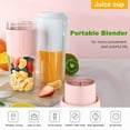 thumbnail image 3 of Exprimidor portátil de 350 ml, licuadora eléctrica de frutas, máquina licuadora recargable por USB, Abanopi Azul, 3 of 7