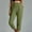 Olive Green, variant on Babysbule Long Pants for Women Ladies Casual Solid Color Pockets Elastic Waist Comfortable Straight Calf-Length Pants