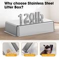 thumbnail image 4 of FFZ Stainless Steel Cat Litter Box, 4 of 10