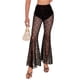 thumbnail image 2 of Sonducket Pantalones de verano de estilo gótico para mujer, pantalones largos de pierna ancha de encaje, ropa de calle Prendas para la parte inferior del cuerpo Negro METRO, 2 of 6