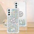 thumbnail image 7 of Compatible with Samsung Galaxy A25 5G Case Glitter Liquid Clear Bling Moving Floating Sparkle with Ring Holder Kickstand TPU Girly Women Cute Phone Case for Samsung Galaxy A25 5G Sliver YBZ, 7 of 7