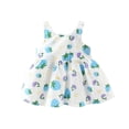 thumbnail image 7 of Atogsazn Toddler Baby Girl Dress Casual Floral Ruffle Sundress Suspender Sleeveless Dresses Fashion Clothes Outfit 02-Blue 6-12 Months, 7 of 7