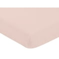 thumbnail image 2 of Sweet Jojo Designs Vintage Floral Solid Blush Pink Fitted Crib Sheet, 2 of 6
