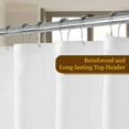 thumbnail image 3 of 2-Pack Fabric Shower Curtain Liners Lightweight - White Cloth with Magnets, Washable & Water Repellent, 12 Button Holes, Hotel Quality 71" W x 72" L,, 3 of 4