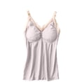 thumbnail image 3 of Hilenly Womens Nursing Tank Tops Built in Bra for Breastfeeding Maternity V Neck Lace Camisole Brasieres, 3 of 6