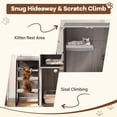 thumbnail image 4 of Cat Litter Box Enclosure with Doors and Ladder, Double Cat House with Storage Space, Enclosed Hidden Litter Box Furniture for Indoor Multi-Cat Household, Modern Pet Cabinet - Gray, 4 of 6