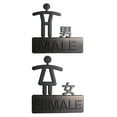 thumbnail image 3 of Señalización de baño, placa colgante de pared para hombres y mujeres, señal de puerta de baño, señal de baño para oficina, negocios, centro comercial,, 3 of 8