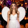 thumbnail image 5 of Feather Angel Wings Costume Prop for Halloween Cosplay Party A A 1pc, 5 of 7