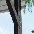 thumbnail image 3 of VEIKOUS 20' x 20' Outdoor Metal Carport, Heavy Duty Carport with Steel Panels for Car, Boat, Truck, Gray, 3 of 15