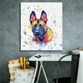 thumbnail image 5 of Epic Graffiti 'Colorful Watercolor Belgian Malinois' by Furbaby Affiliates, Canvas Wall Art, 26"x30", 5 of 8