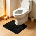 thumbnail image 4 of Non Toilet Floor Mat 16x20,Bath Rug Around Toilet Base,U Shaped Bathroom Floormat,Memory Foam Toilet Floor Rug,Machine Washable, 4 of 7