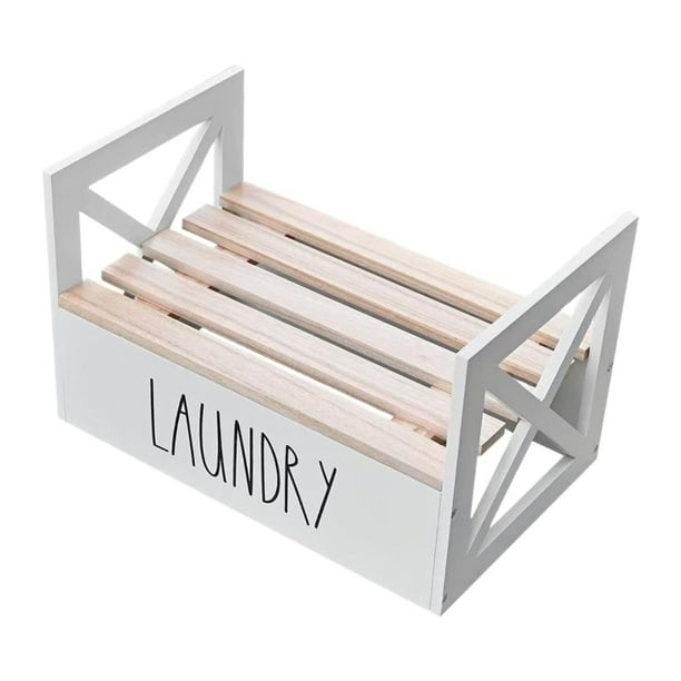 Organizador de estación de jabón para ropa, soporte para líquido, almacenamiento profesional de madera moderno blanco