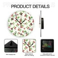 thumbnail image 5 of YladaFaie Strawberry Clock Wall Decor Battery Operated Floral Clocks Spring Wall Clock Round Wall Clock 10 in Non Ticking Quartz Analog Bathroom Clock, 5 of 7