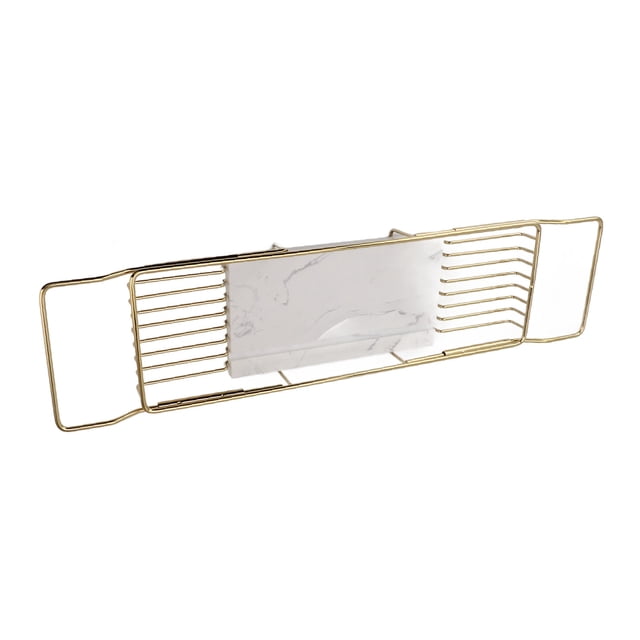 Expandable Bath Tray, Bathtub Tray, Stable Placement Drain Bath Shelf Caddy Tray, Draining Design Bath Caddy Tub Table, Multifunctional Bathtub Caddy Tray for Bathtub