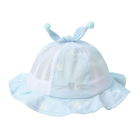 

Kids Toddler Baby Summer Bucket Soft Breathable Sun Protection Infant Wide Brim Fisherman Hat for Infants