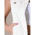 thumbnail image 6 of DARING DIVA Women's Denim Vest Button Down Sleeveless Jean Jacket S White, 6 of 7